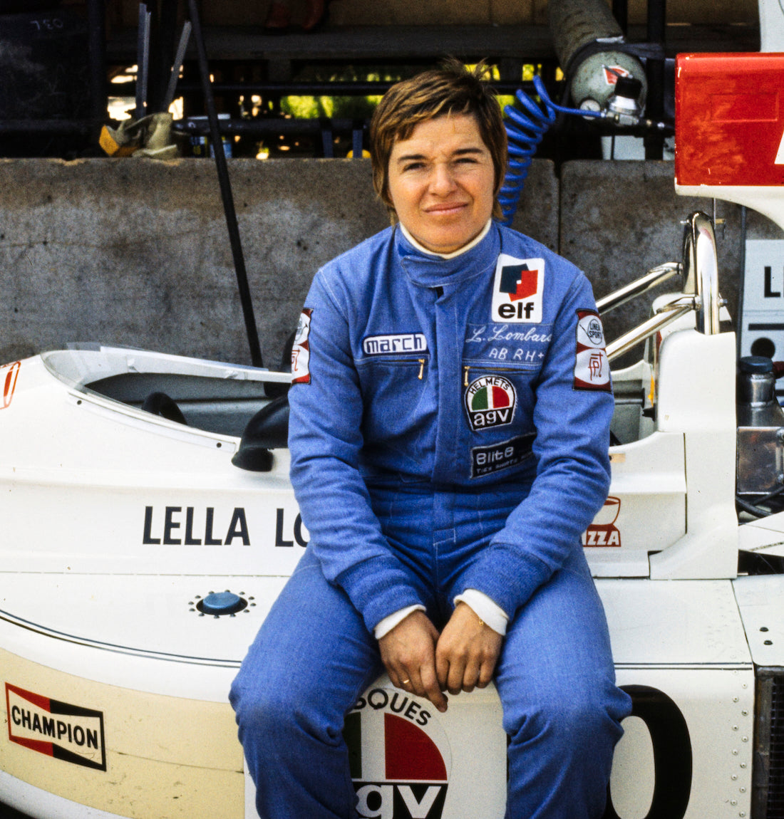 Lella Lombardi en el Gran Premio de España de 1975, en el circuito de Montjuïc