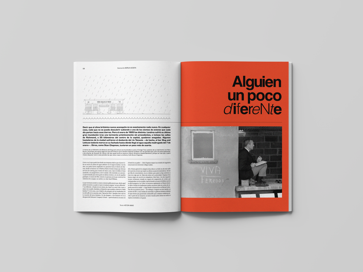Páginas interiores de la Revista FIUM 004 - Colin Chapman