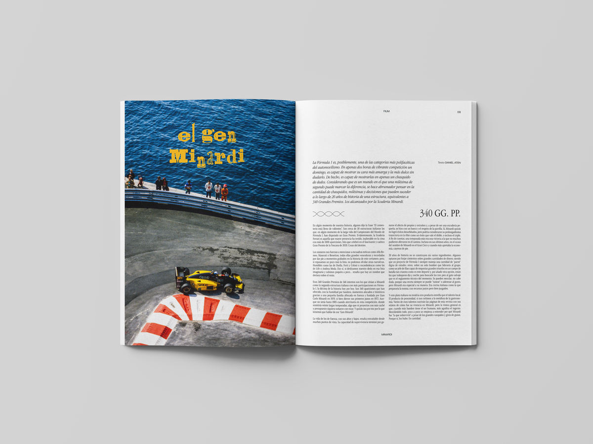 Páginas interiores de la Revista FIUM 001B - Minardi