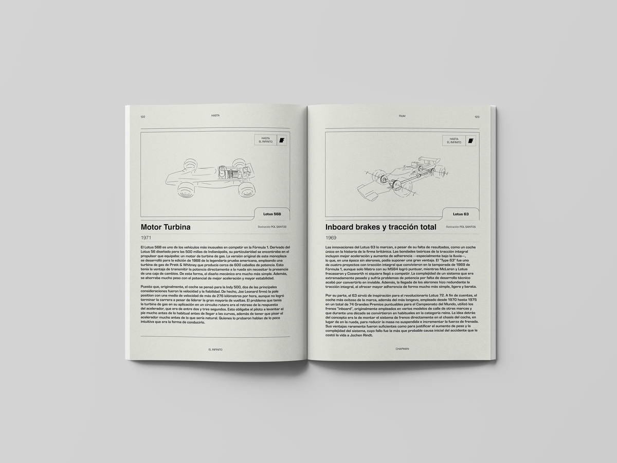 Páginas interiores de la Revista FIUM 004 - Colin Chapman