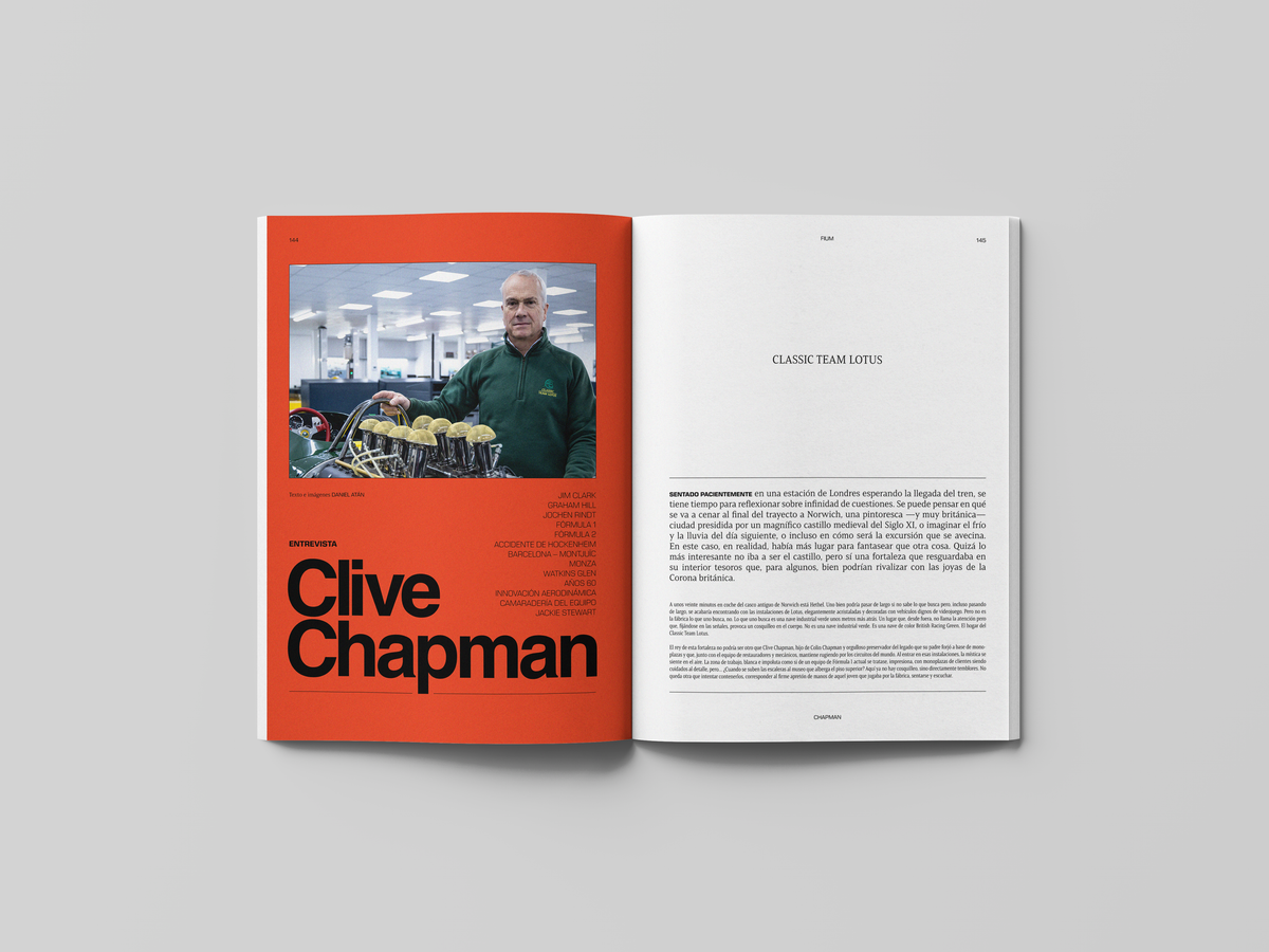Páginas interiores de la Revista FIUM 004 - Colin Chapman