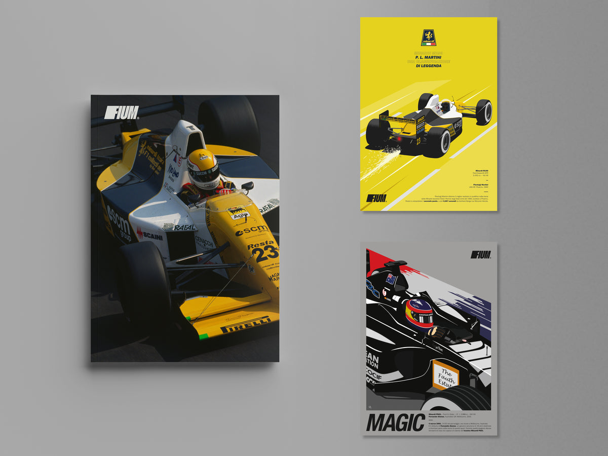 Pack Premium de la Revista FIUM 001B - Minardi, con la revista y dos láminas A4