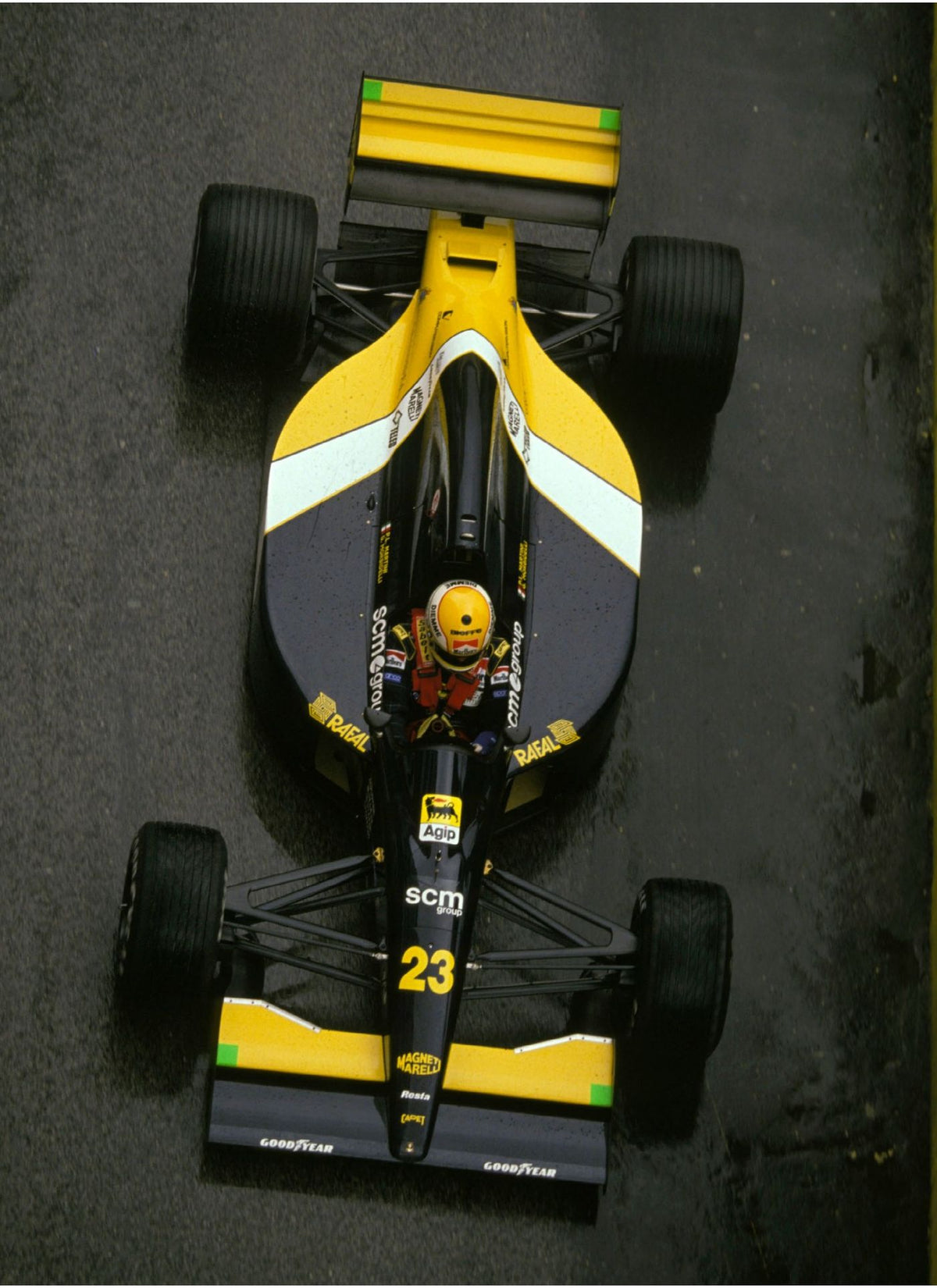 el minardi de martini visto desde arriba, en 1991