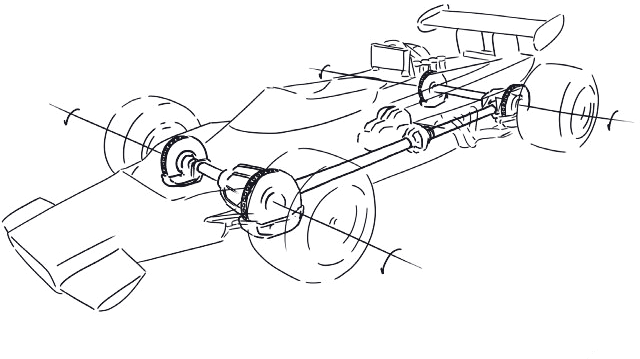 dibujo de la tracción total del lotus 63