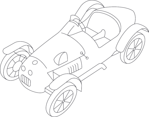 dibujo lineal del lotus mark iii